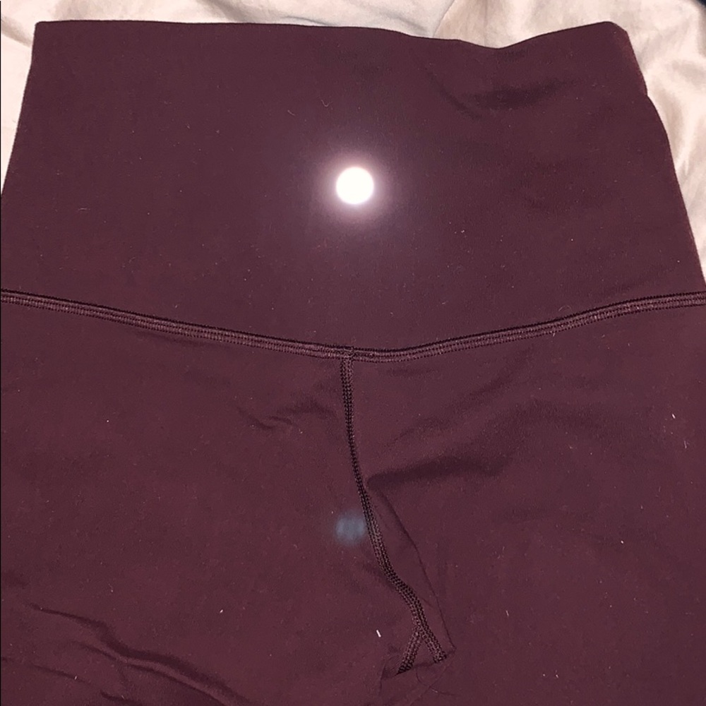 Maroon LULULEMON Mesh leggings
